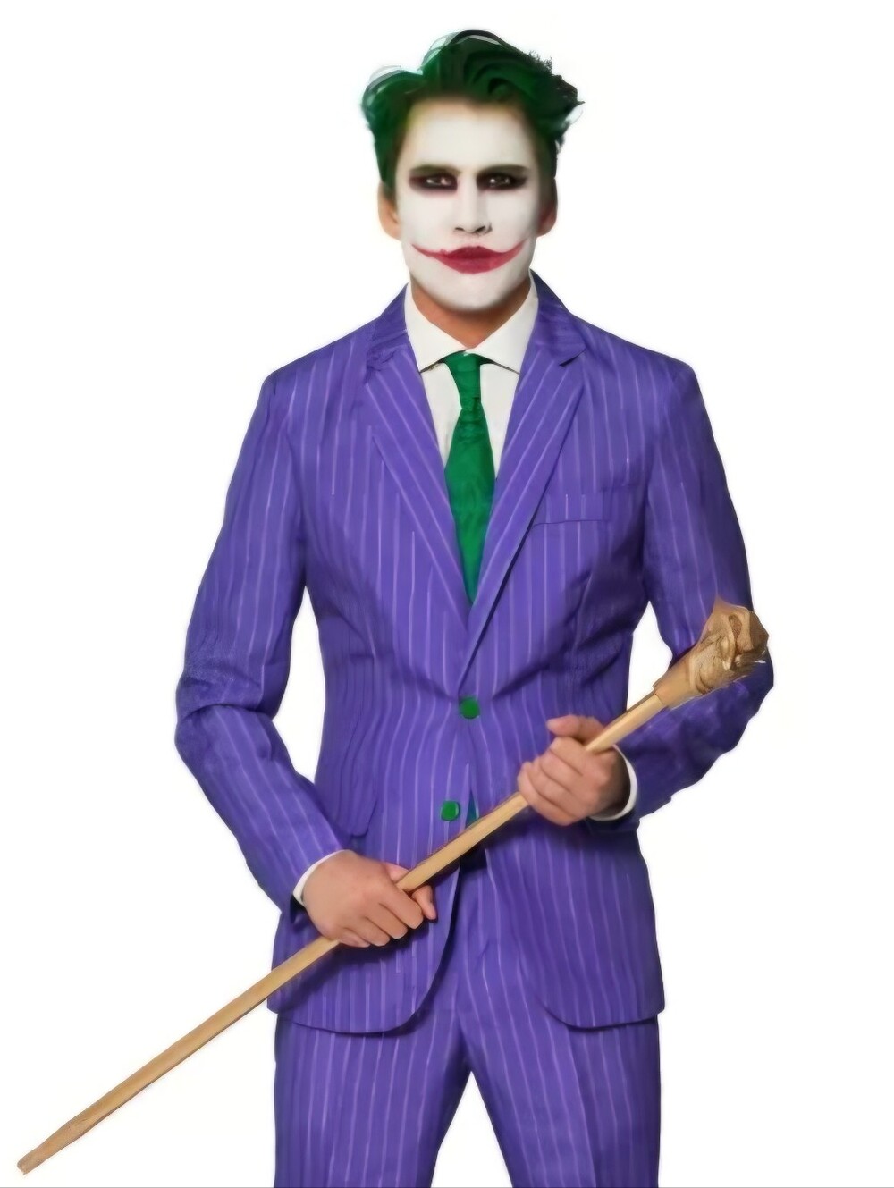 Spirit Halloween Purple Pinstripe Joker Costume Suit Jacket & Tie - Mens 2 PC Sm